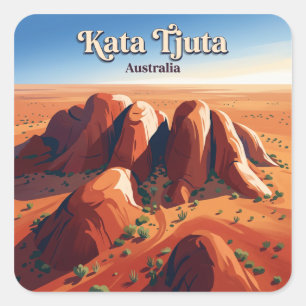 Adesivo Quadrado Kata Tjuta Yulara Austrália