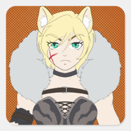 Adesivo Quadrado Katlin-chan