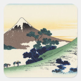 Adesivo Quadrado Katsushika Hokusai. O Inume Pass no Kai Provinc