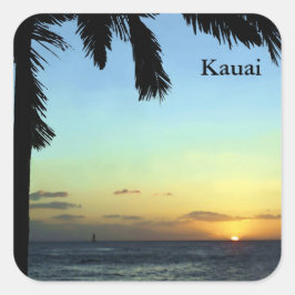 Adesivo Quadrado Kauai Sunset Sticker