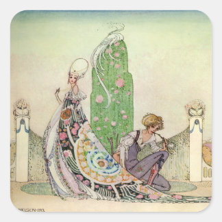 Adesivo Quadrado Kay Nielsen's A Princesa e o Gardener
