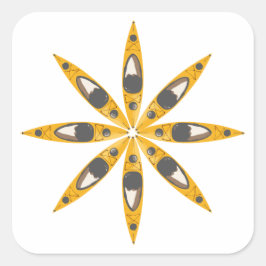 Adesivo Quadrado Kayak Flower