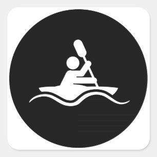 Adesivo Quadrado Kayaking