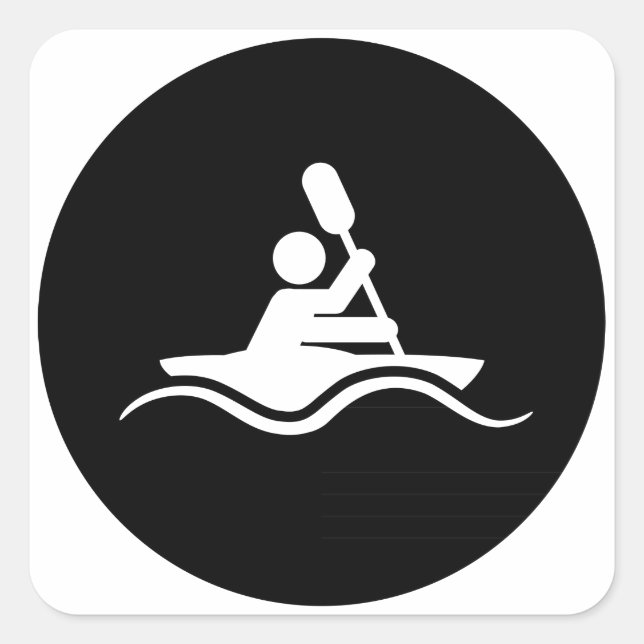 Adesivo Quadrado Kayaking (Frente)