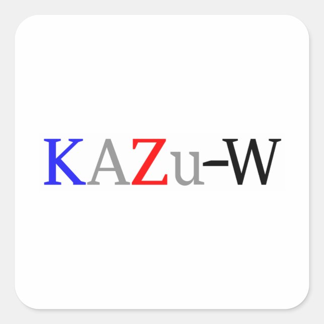 Adesivo Quadrado KAZu-W (Frente)