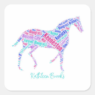 Adesivo Quadrado Keeneston Horse Vinyl Sticker