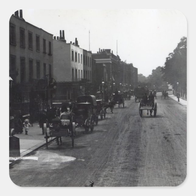 Adesivo Quadrado Kensington High Street, Londres (Frente)