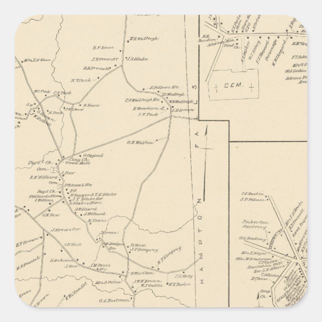 Adesivo Quadrado Kensington, Rockingham Co (Frente)