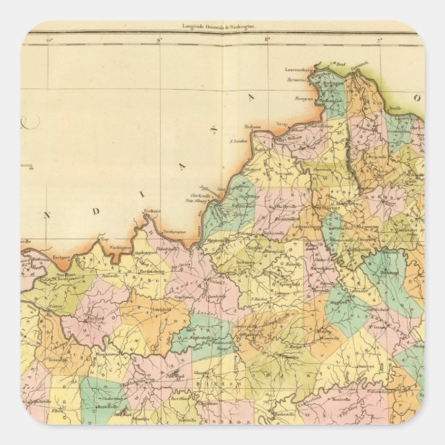 Adesivo Quadrado Kentucky EUA (Frente)