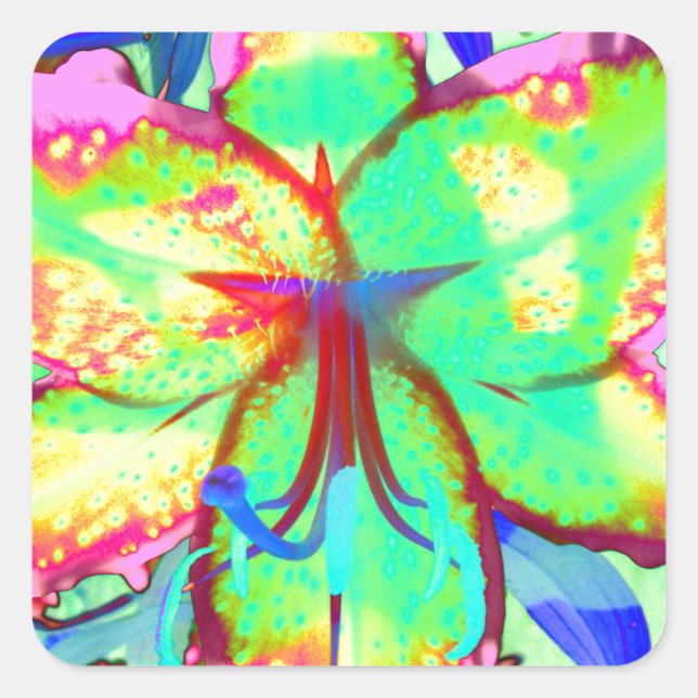 Adesivo Quadrado Key West Lily (Frente)