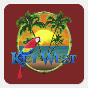 Adesivo Quadrado Key West Sunset