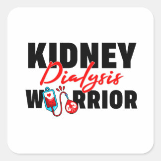 Adesivo Quadrado Kidney Dialysis Warrior Kidney Recipient