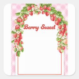 Adesivo Quadrado Kids Berry Sweet Birthday Square Sticker