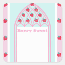 Adesivo Quadrado Kids Berry Sweet Party Square Sticker
