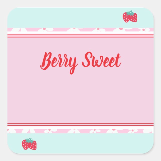 Adesivo Quadrado Kids Berry Sweet Square Sticker (Frente)