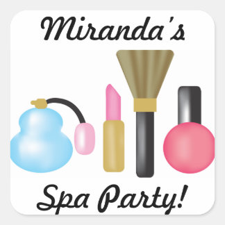 Adesivo Quadrado Kids Spa Party Sticker