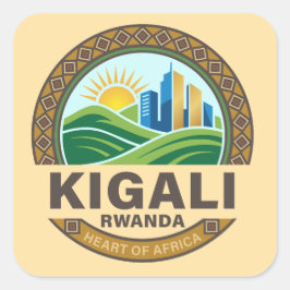 Adesivo Quadrado Kigali Rwanda Africa