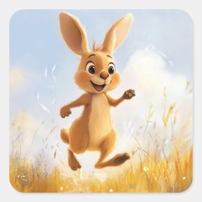 Adesivo Quadrado Kiki, o Bunny (Frente)