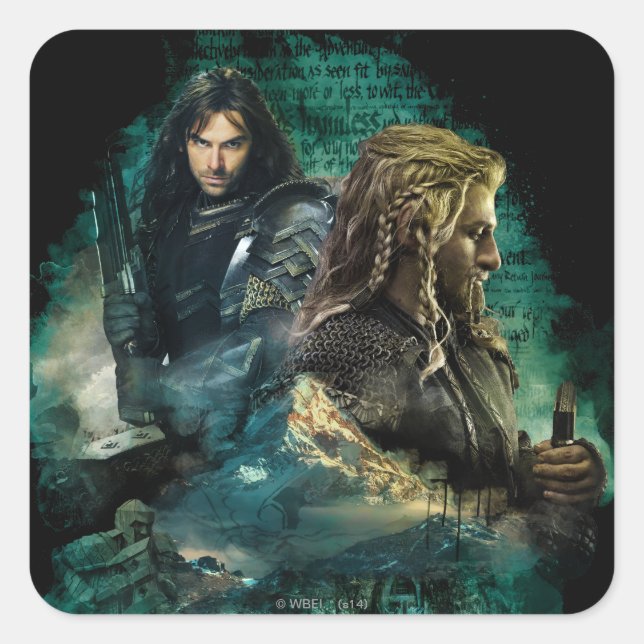 Adesivo Quadrado Kili & Fili sobre Erebor (Frente)
