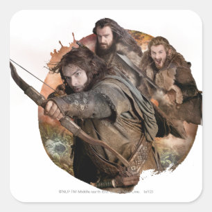 Adesivo Quadrado Kili, THORIN OAKENSHIELD™ e Fili
