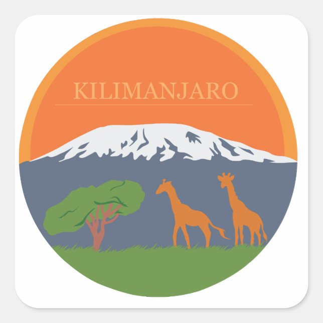 Adesivo Quadrado Kilimanjaro (Frente)