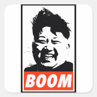 Adesivo Quadrado Kim Jong Un boom