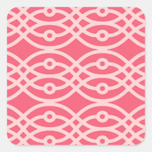 Adesivo Quadrado Kimono impressão, cor-de-rosa