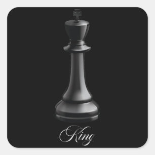 Adesivo Quadrado King Chess Piece Halloween Figurume Chess Lover