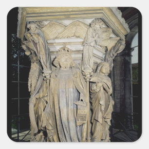 Adesivo Quadrado King David flanqueado por Moisés e Jeremiah