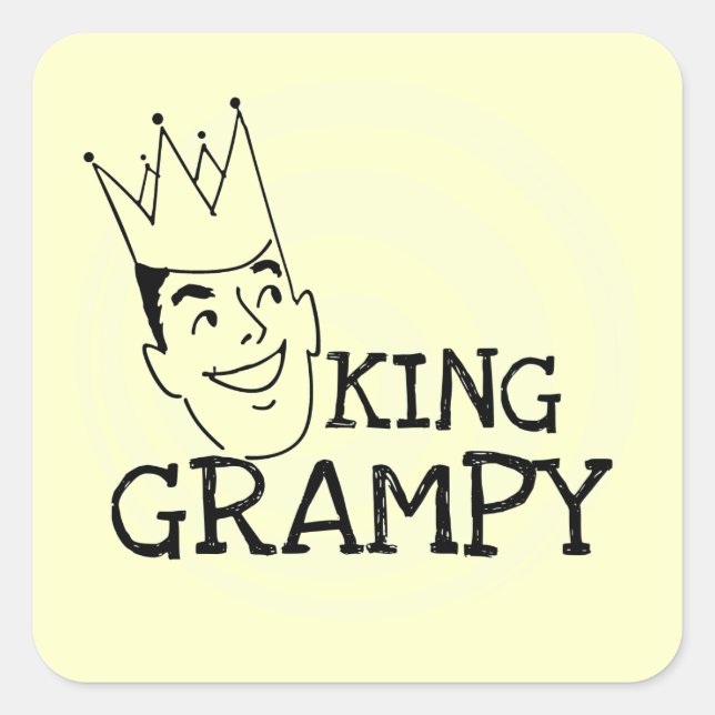 Adesivo Quadrado King Grampy Camisetas e presentes (Frente)