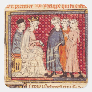 Adesivo Quadrado King Philippe I , Grandes Chroniques de França