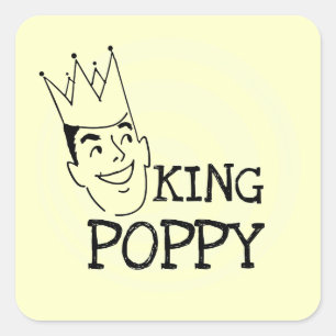 Adesivo Quadrado King Poppy T-shirts e Gifts