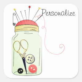 Adesivo Quadrado Kit de costura por safra