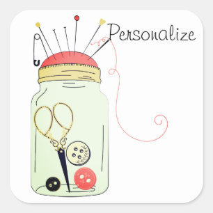 Adesivo Quadrado Kit de costura por safra