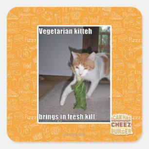 Adesivo Quadrado Kit Vegetariano