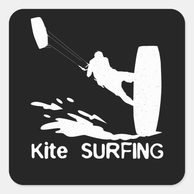 Adesivo Quadrado Kite Surfing Water Sports Surfing Direkites (Frente)