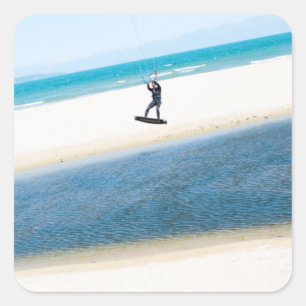 Adesivo Quadrado Kitesurfer aumenta ar