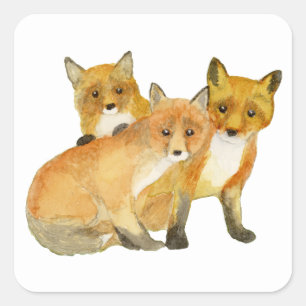 Adesivo Quadrado Kits Fox