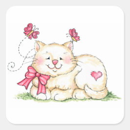 Adesivo Quadrado Kitten - Stickers