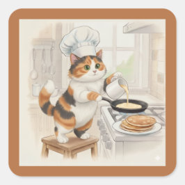 Adesivo Quadrado Kitty Kitchen, Calico, Stickers