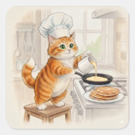Adesivo Quadrado Kitty Kitchen, Stickers