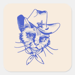Adesivo Quadrado Kitty Sticker