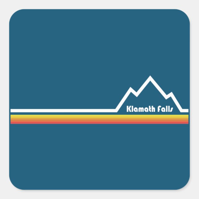 Adesivo Quadrado Klamath Falls Oregon (Frente)