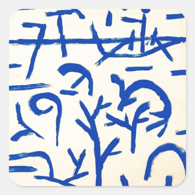 Adesivo Quadrado Klee - Barcos na Inundação (Frente)