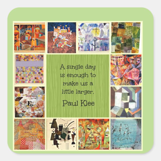 Adesivo Quadrado Klee - Colagem Colorida (Frente)