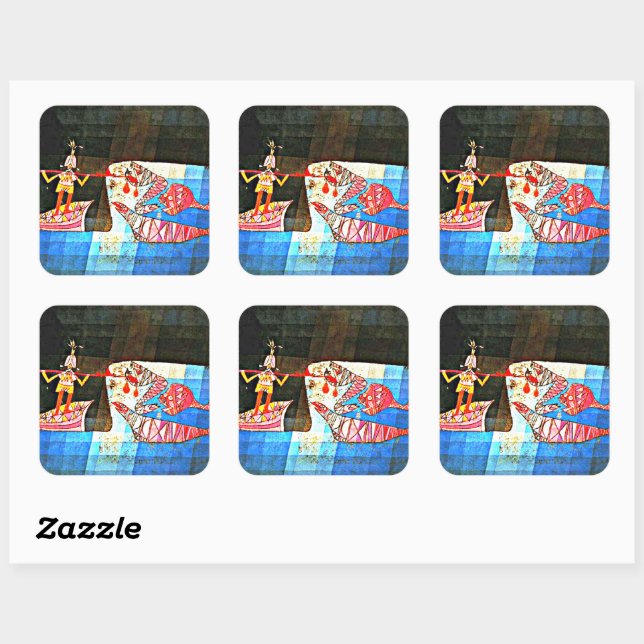 Adesivo Quadrado Klee - O Marítimo, (Folha)