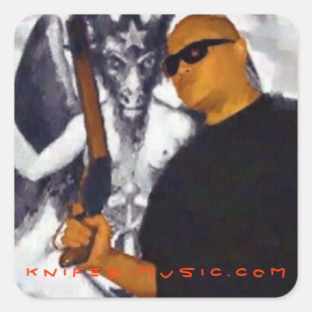 Adesivo Quadrado Knifer Stickers (Frente)