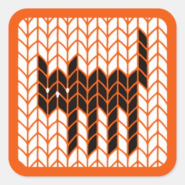 Adesivo Quadrado KNIT-KNIT-KNIT-Grandes Padrões-Quadrados II (Frente)