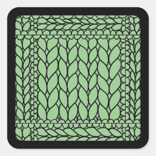Adesivo Quadrado KNIT PURL SAGE Pequenos Padrões Padrões II