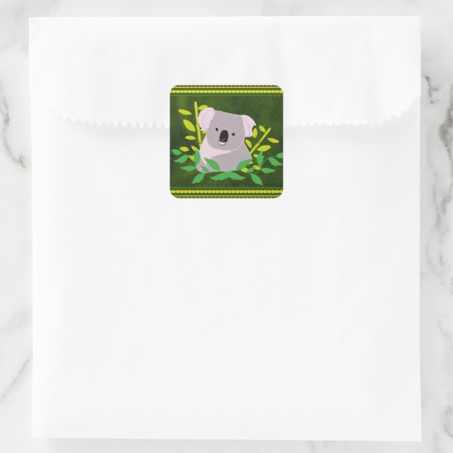 Adesivo Quadrado Koala (Bolsa)